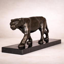 Panthère en Bronze Style Art Déco