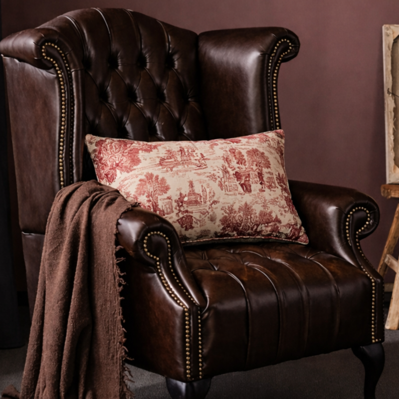 Coussin 30x50 cm, fait main, en France