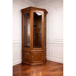 Meuble d’angle Corner Carrousel en chêne massif - Présentoir armes haut de gamme