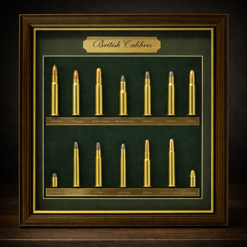 Cadre British Calibres – Munitions britanniques décoratives