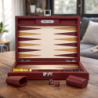 Backgammon Taille M en cuir grainé – Fabrication artisanale Paris