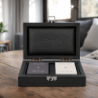 Coffret de cartes en cuir grainé – Fait main à Paris