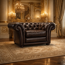 Fauteuil Chesterfield Shakespeare capitonné