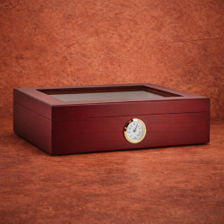 Acajou Fumé - Cave à cigares vitrée en acajou | GRS