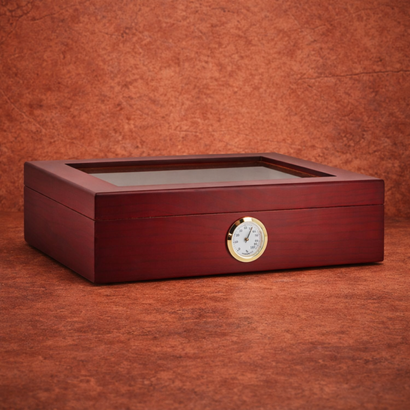 Acajou Fumé - Cave à cigares vitrée en acajou | GRS