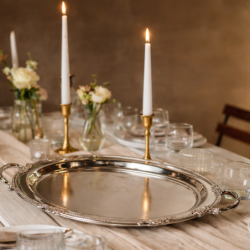 Plateau Anne Elisabeth Argenté - Plateau décoratif ovale et élégant