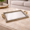 Plateau Miroir Héritage - Plateau décoratif doré et miroir