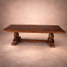 Table Imperial - insert en noyer et loupe d'orme